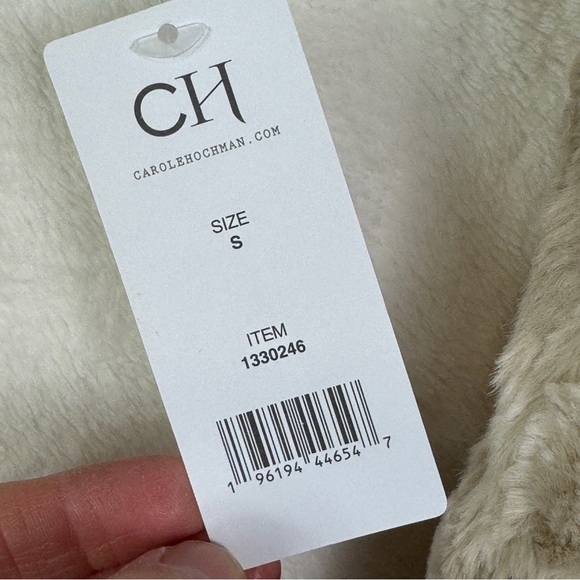 NWT Carol Hochman Long Plush Midnight Cream Wrap Long Robe Women’s Size Small - Picture 14 of 16